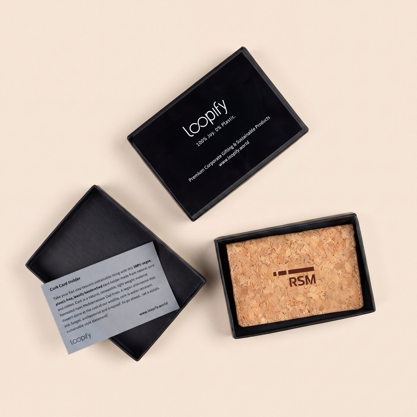 Cork Card Holder Gift Set