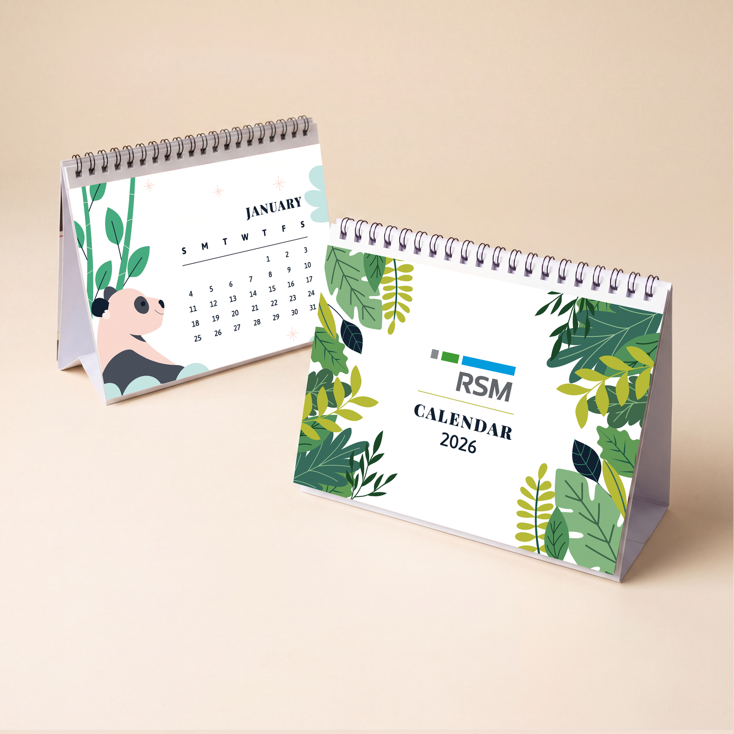 Premium Botanical Desk Calendar 2026