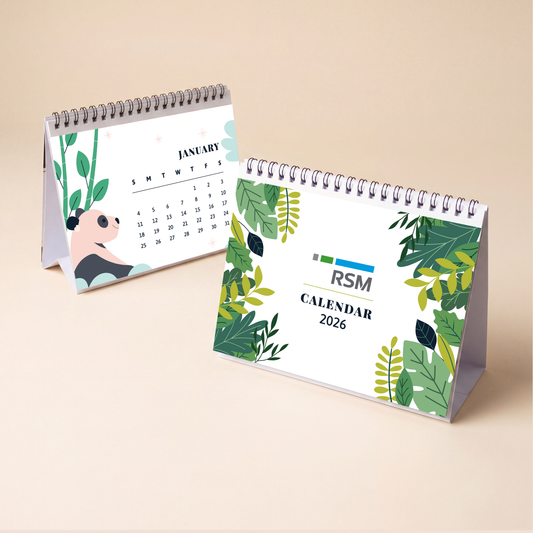 Premium Botanical Desk Calendar 2026