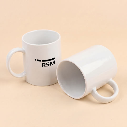 Classic White Ceramic Mug Set
