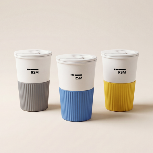 Ribbed Grip Travel Coffee Cup