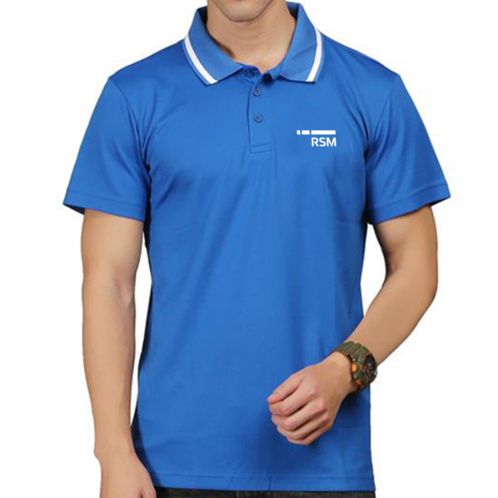 Adidas Dri Fit Polo Neck T-Shirt- Unisex- Sky Blue with Tipping - image 1