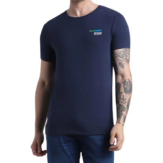 Jack & Jones Round Neck Cotton T-Shirt Standard Navy Blue - image 1