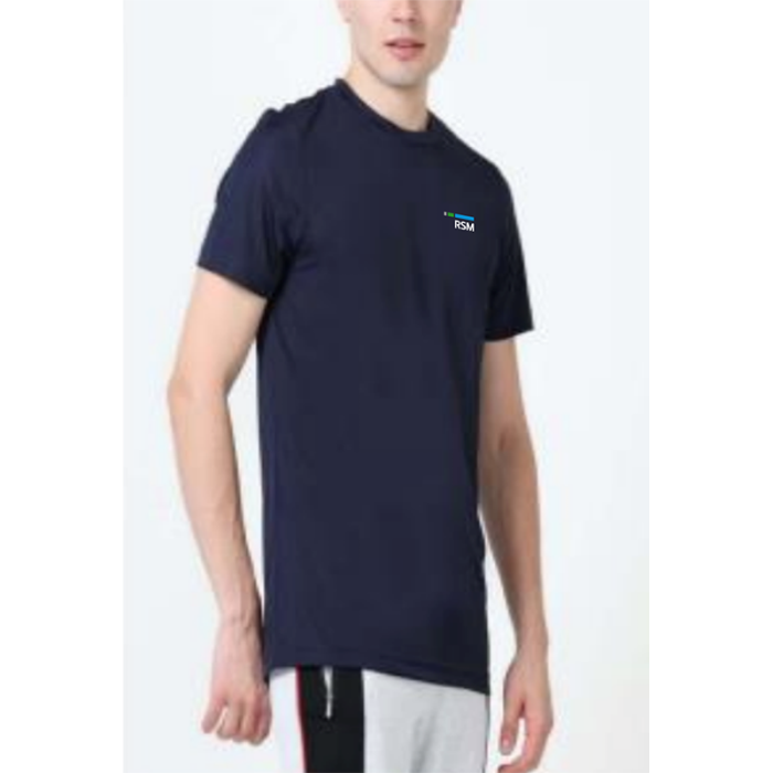 Puma Round Neck Dri Fit T-Shirt - Unisex- Navy Blue - image 1